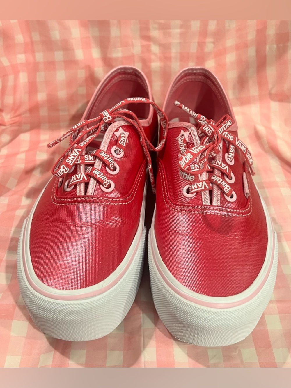 Vans x Barbie Platform Sneakers Pink Metallic | 7 | EUC | Limited Edition ‼️ - Picture 4 of 15